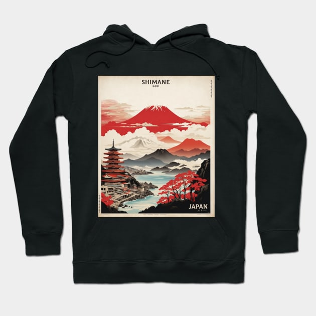 Shimane Japan Travel Vintage Tourism Poster Hoodie by TravelersGems